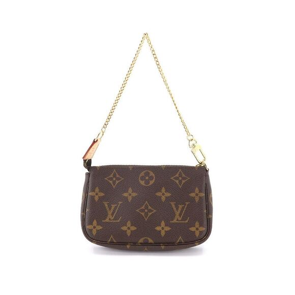 Louis Vuitton Monogram Mini Pochette Accessoires Hand Bag Chain - Picture 1 of 9